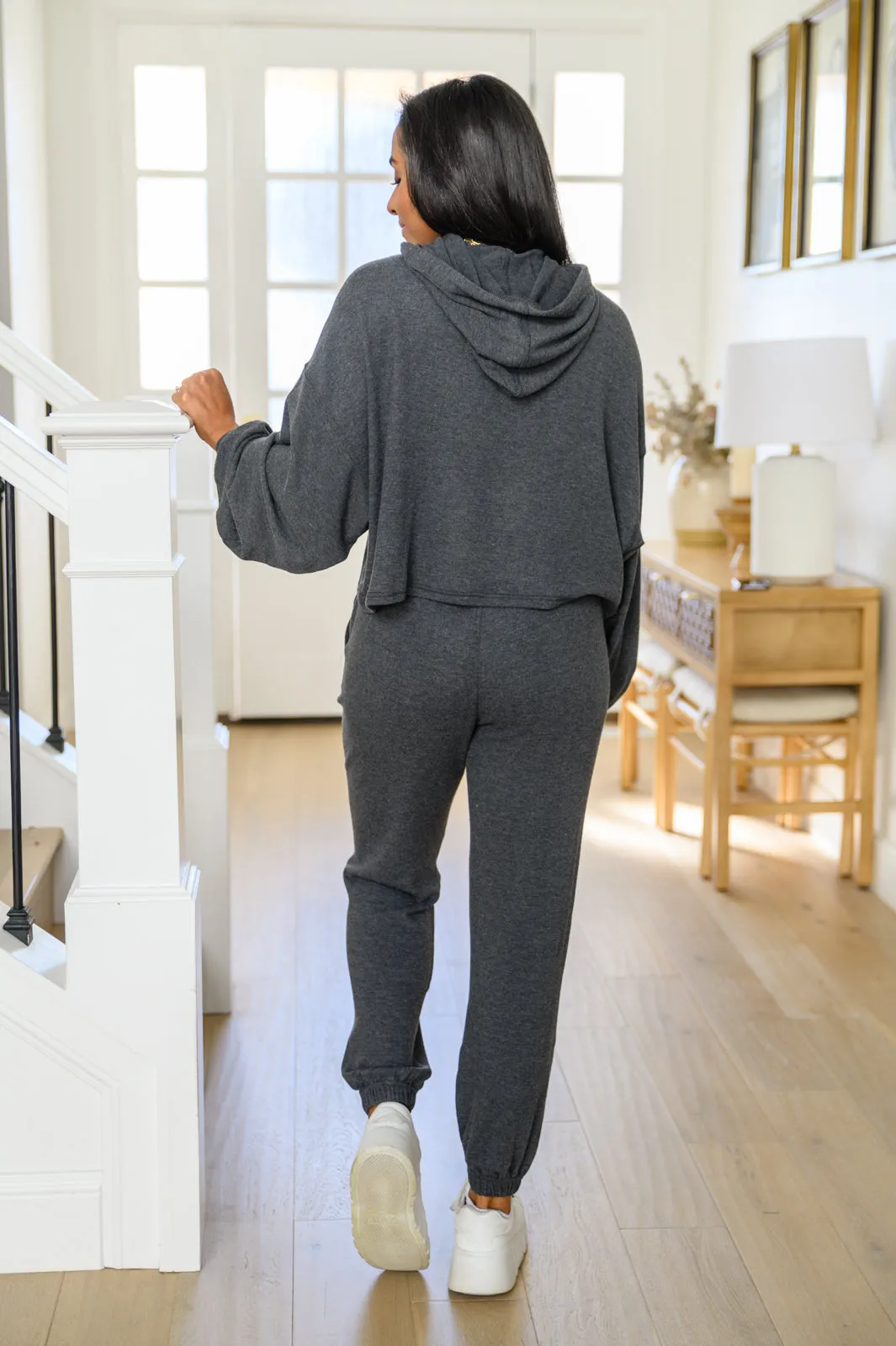 Rick Sweater Knit Joggers In Charcoal