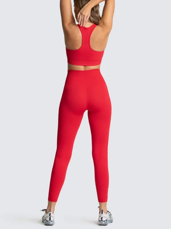 Seamless Tights and Sports Bra Set
