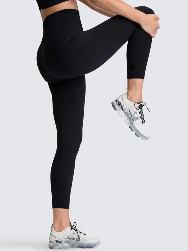 Seamless Tights and Sports Bra Set