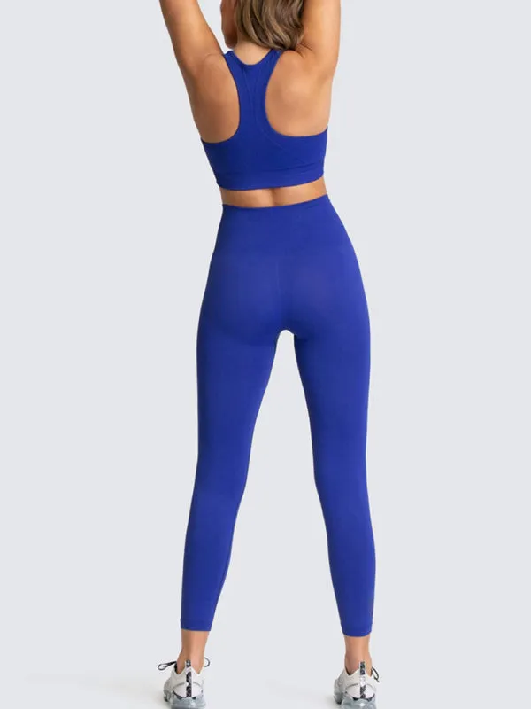 Seamless Tights and Sports Bra Set