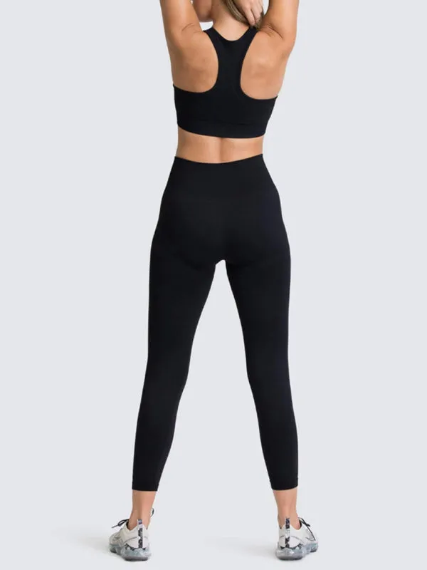 Seamless Tights and Sports Bra Set