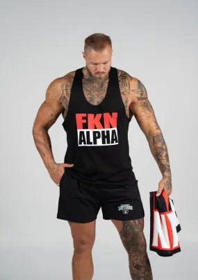 Shred | Men's FKN ALPHA Gym Stringer | Black