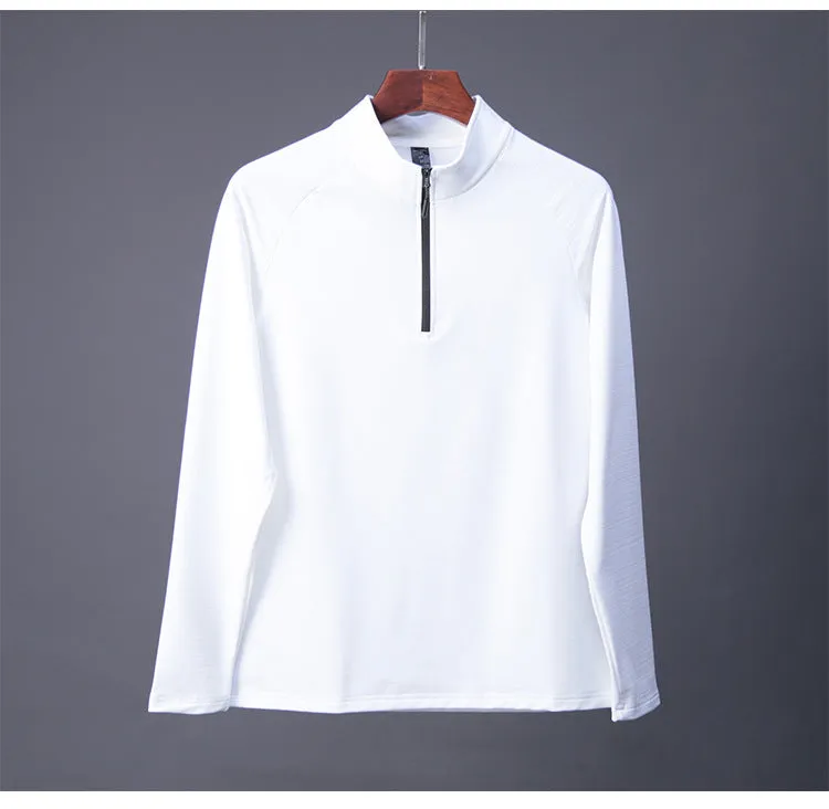 Sports men's quick-drying running fitness training long-sleeved tshirt with zipper