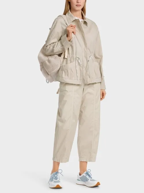 SPORTY COTTON BLAZER W DRAWSTRING DETAILS