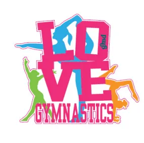 Sticker Die Cut- LOVE Gymnastics Pink