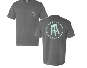 Stools and Star Pocket Tee - Granite