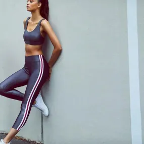 Striped Boost Fitness Tracksuit 2 Piece Set