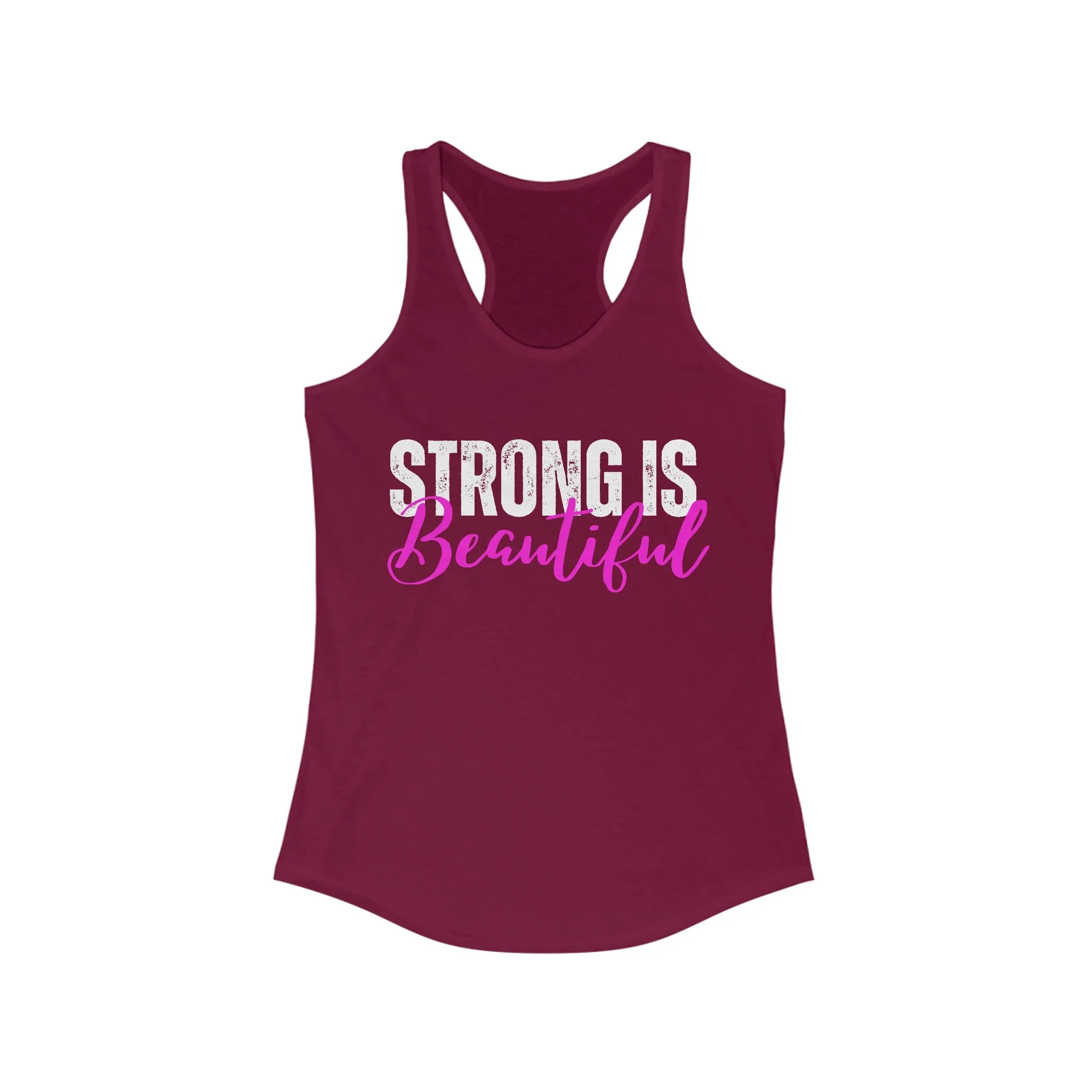 Strong is Beautiful Shirt for Workout Lover gifts for Womens Tank Tops for Gym gifts for Her gift for Mom Tank Tops Strength Training T Shirts