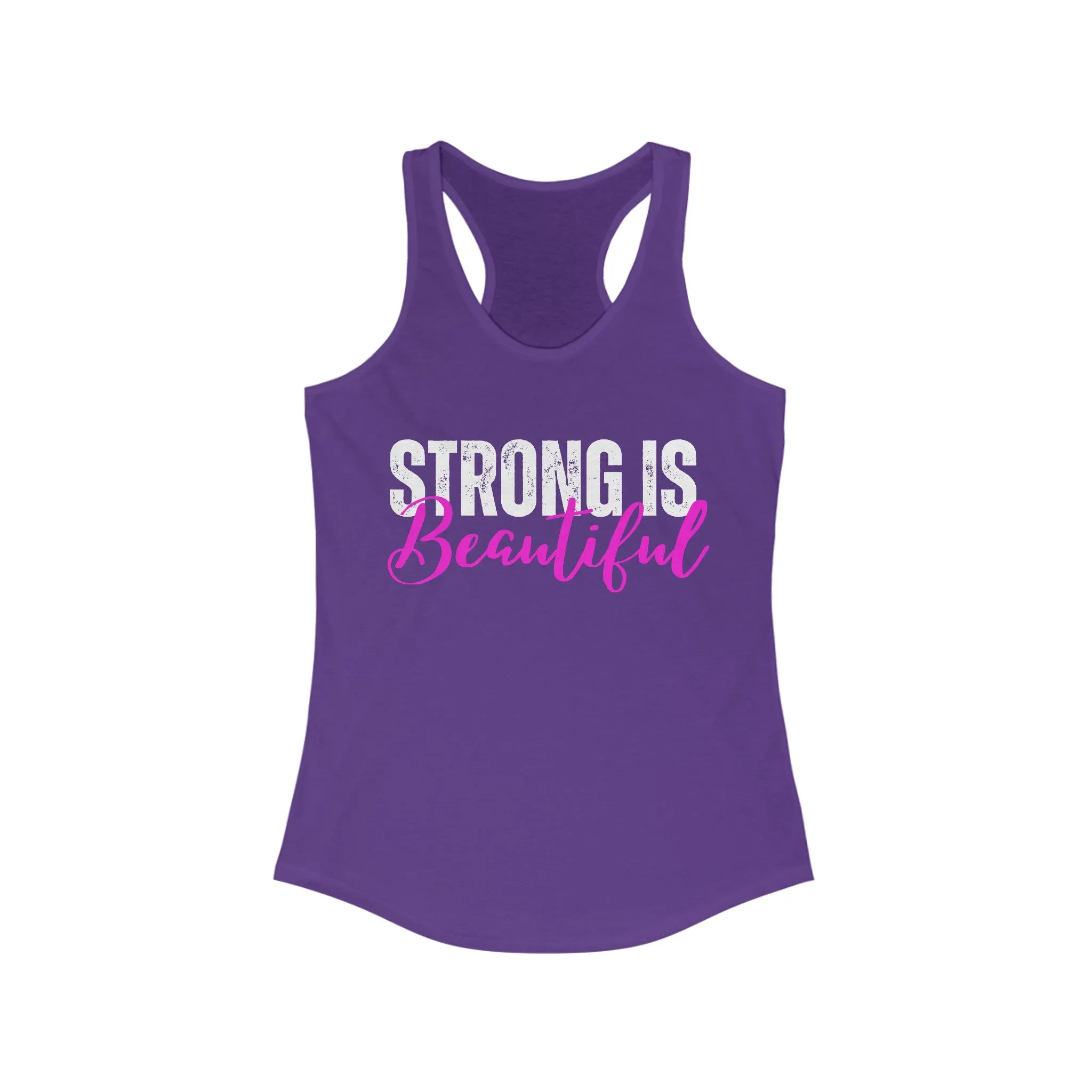 Strong is Beautiful Shirt for Workout Lover gifts for Womens Tank Tops for Gym gifts for Her gift for Mom Tank Tops Strength Training T Shirts