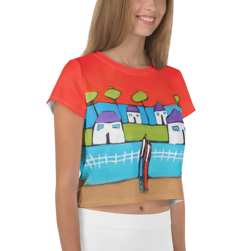 Together We Stand All-Over Print Crop Tee