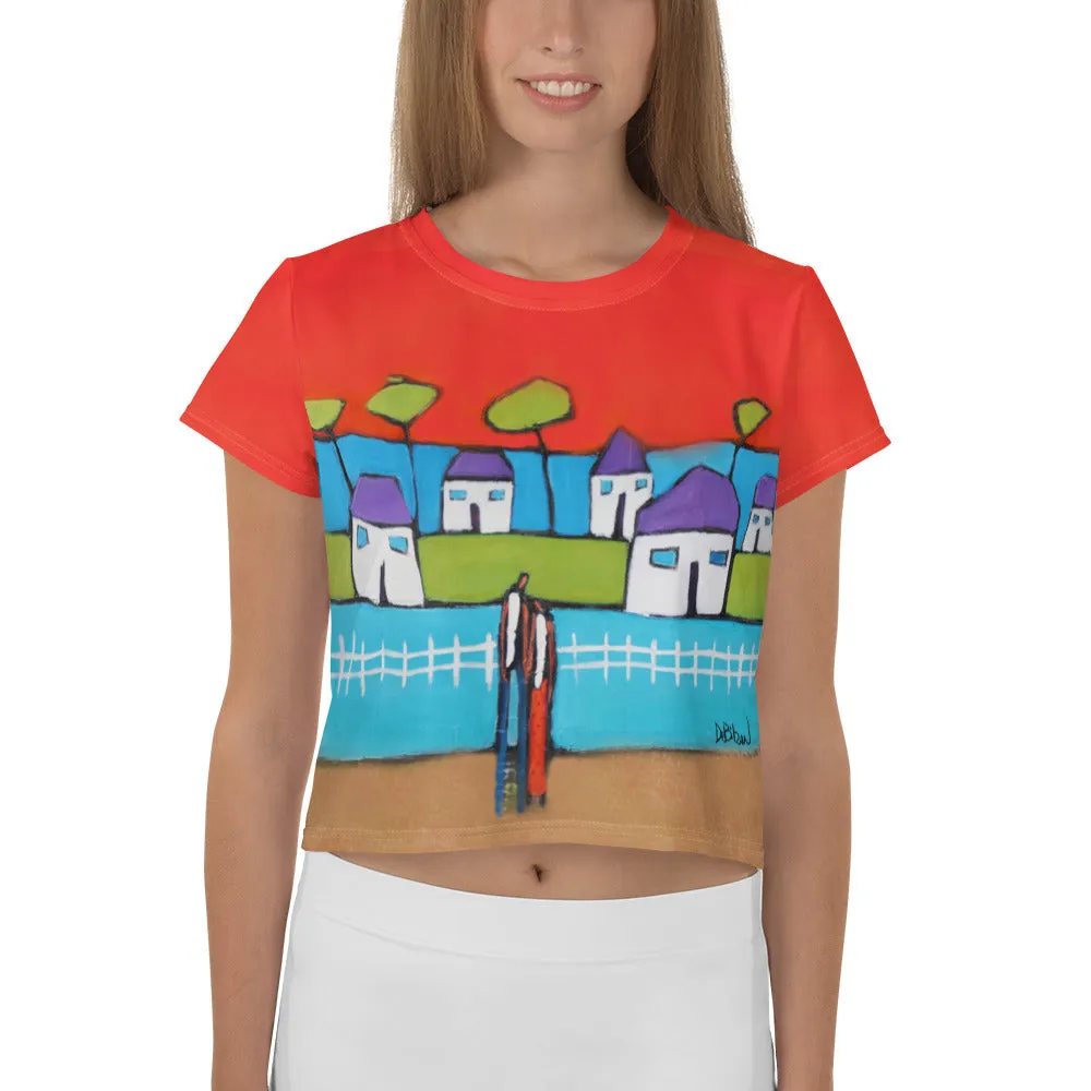 Together We Stand All-Over Print Crop Tee