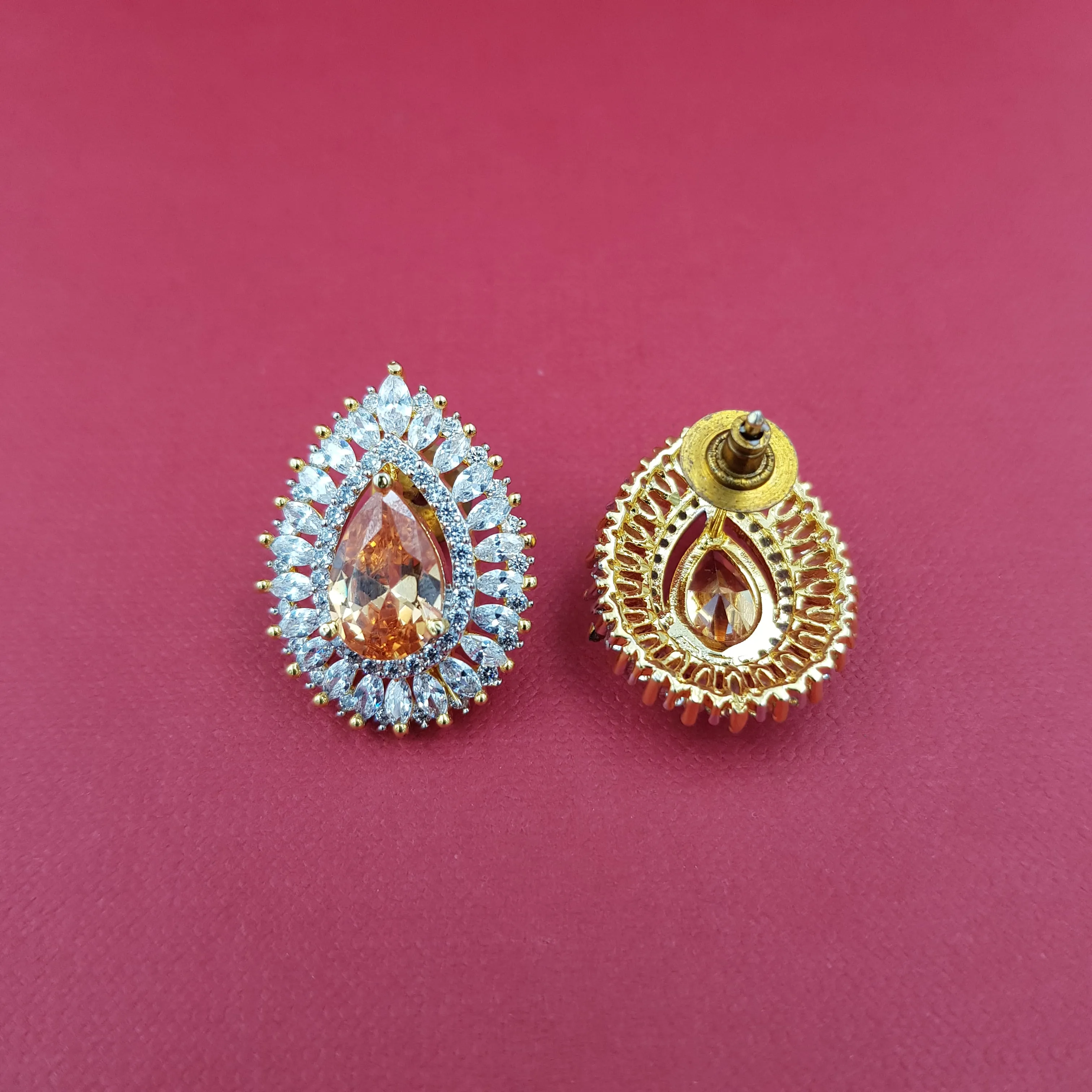 Tops/Studs Zircon/AD Earring 8877-100