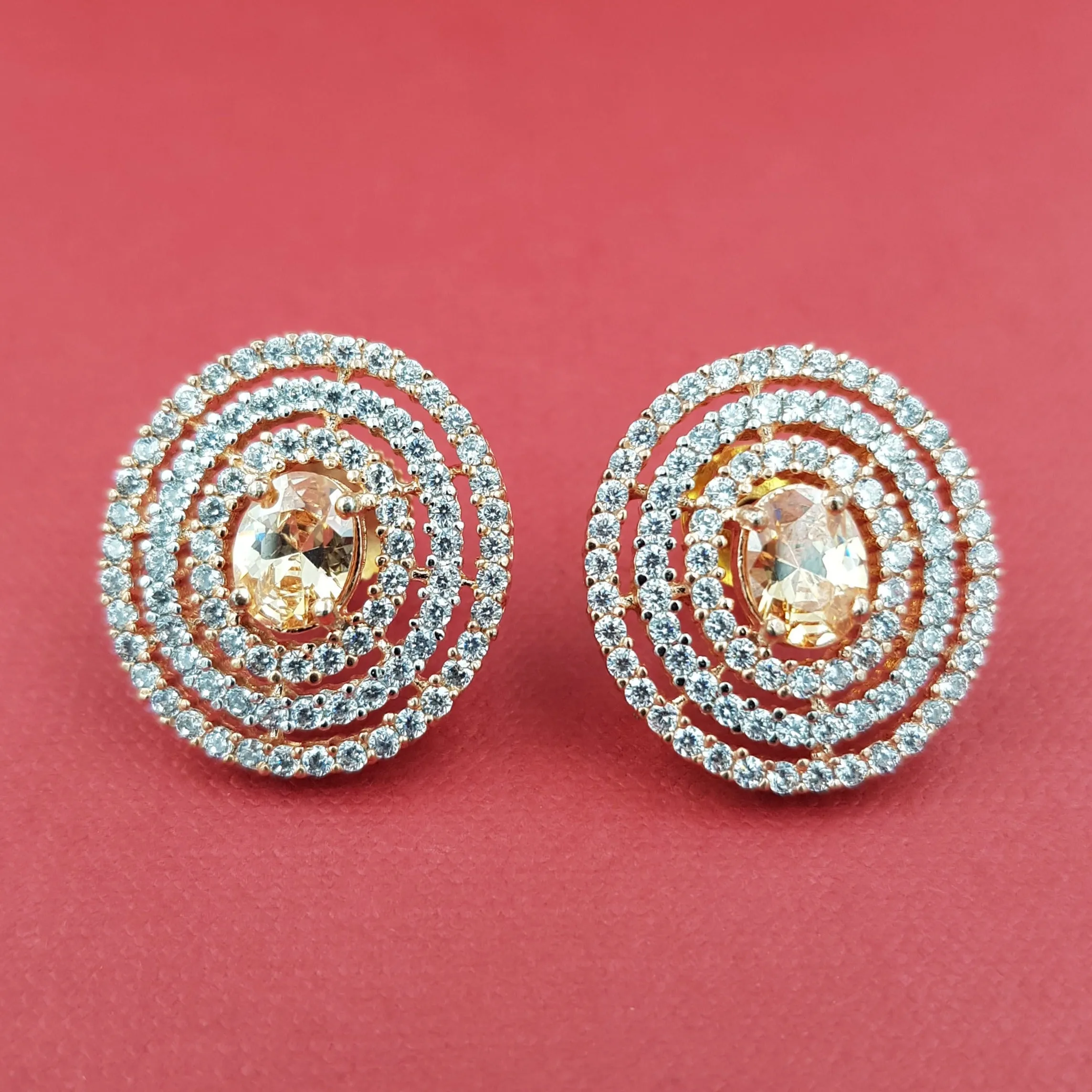 Tops/Studs Zircon/AD Earring 8915-100