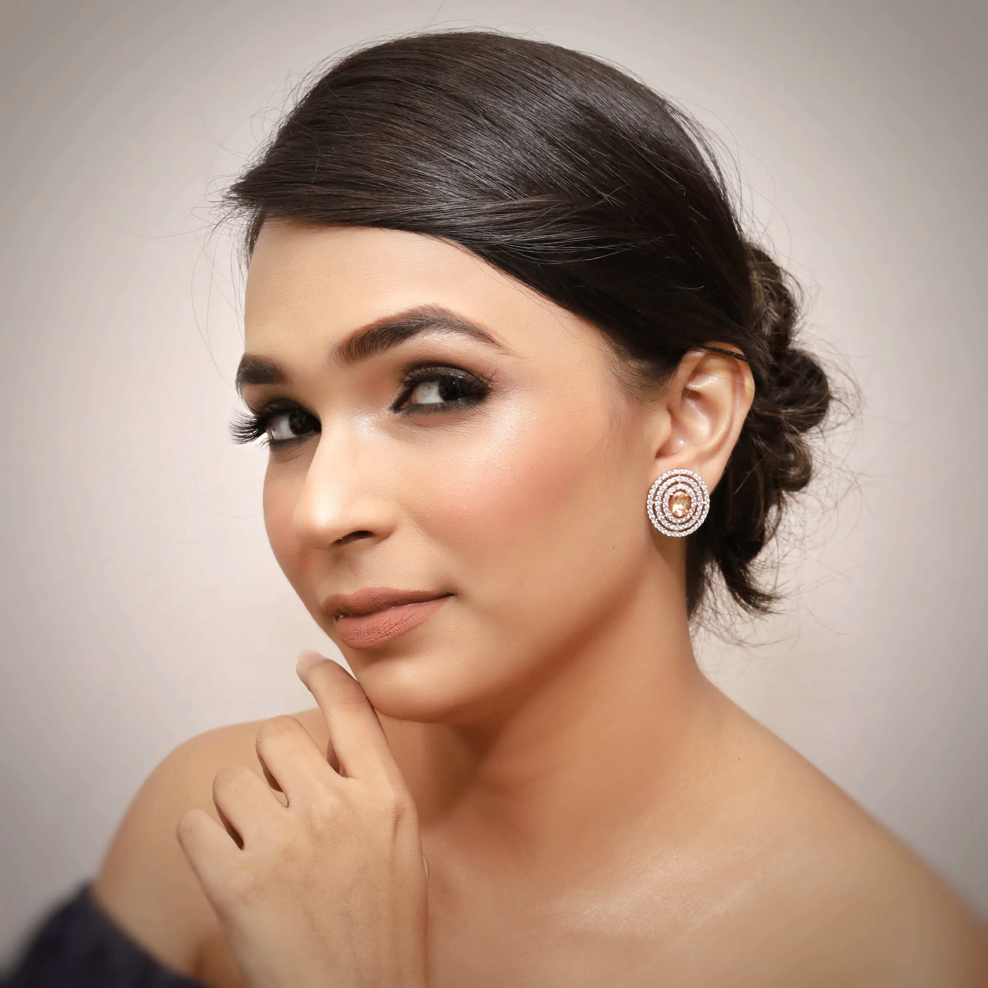 Tops/Studs Zircon/AD Earring 8915-100