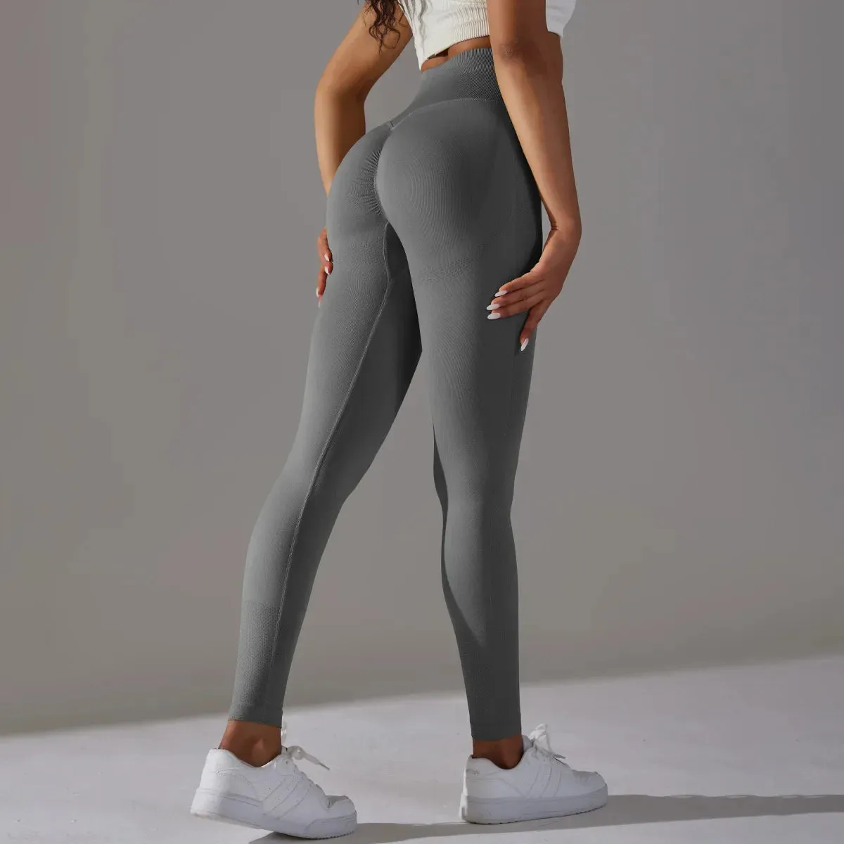 Woman High Waist Yoga Pants Running Elastic Tights Female Sportswear Sports Leggings