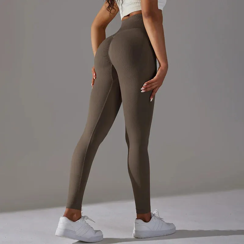 Woman High Waist Yoga Pants Running Elastic Tights Female Sportswear Sports Leggings