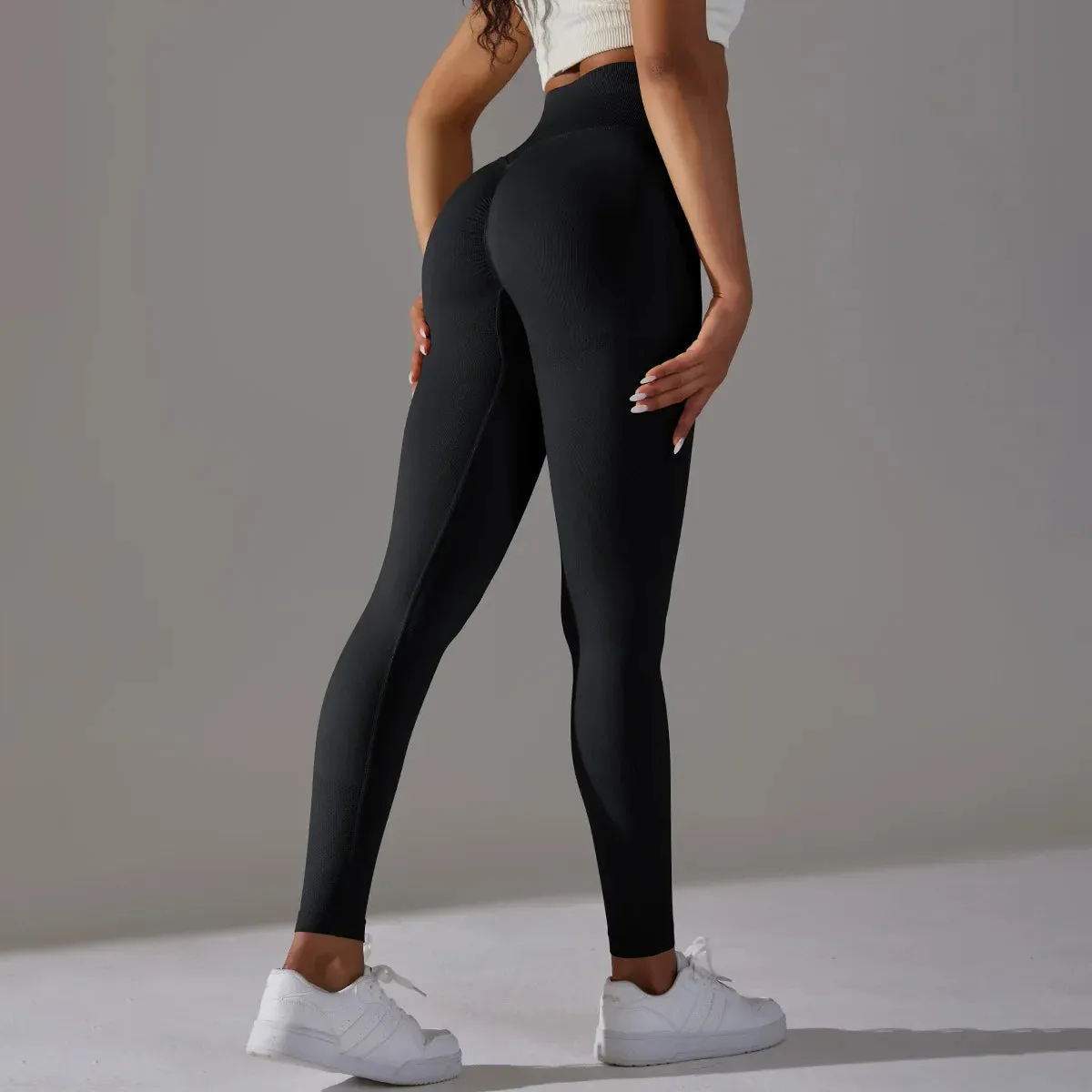 Woman High Waist Yoga Pants Running Elastic Tights Female Sportswear Sports Leggings