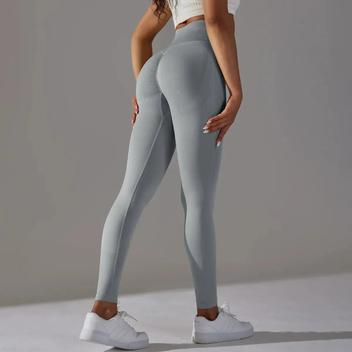 Woman High Waist Yoga Pants Running Elastic Tights Female Sportswear Sports Leggings