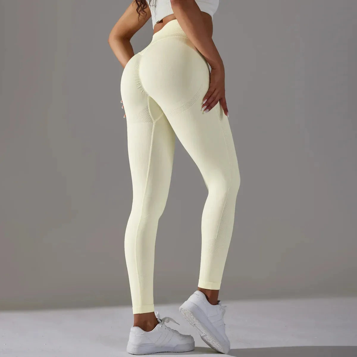 Woman High Waist Yoga Pants Running Elastic Tights Female Sportswear Sports Leggings