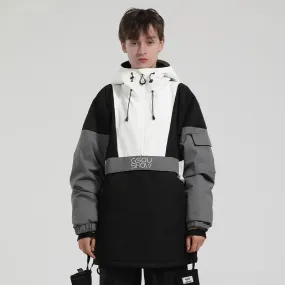 Women Insulated Anorak Jacket Hotian Reflective Stripe Snow Coat