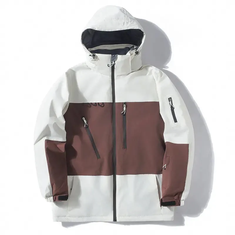 Women Men Ski Jacket Outdoor Hooded Snow Coat