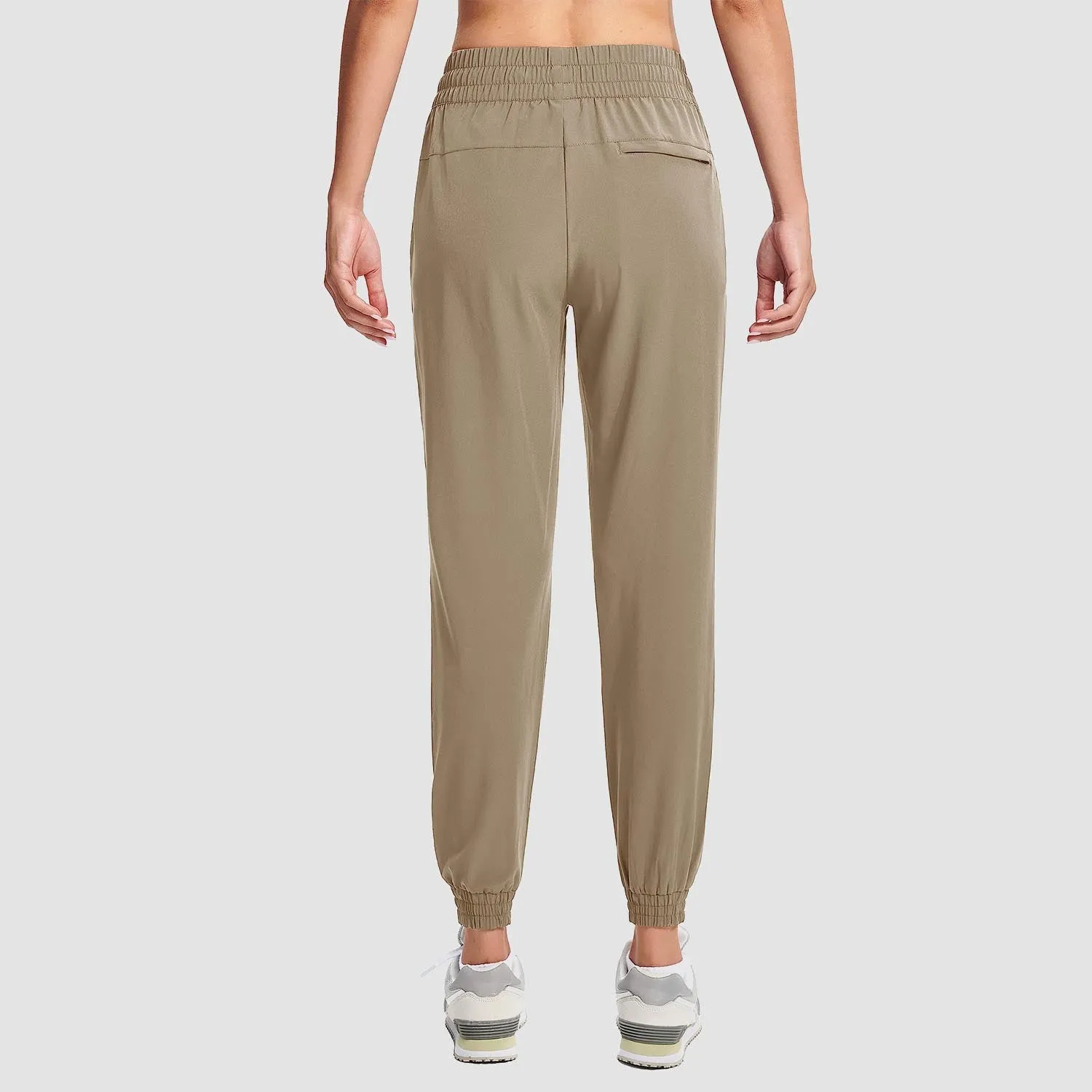 Women's Hiking Joggers Lightweight Running Pants Water Resistant Athletic Tapered Travel Sweatpants Pockets