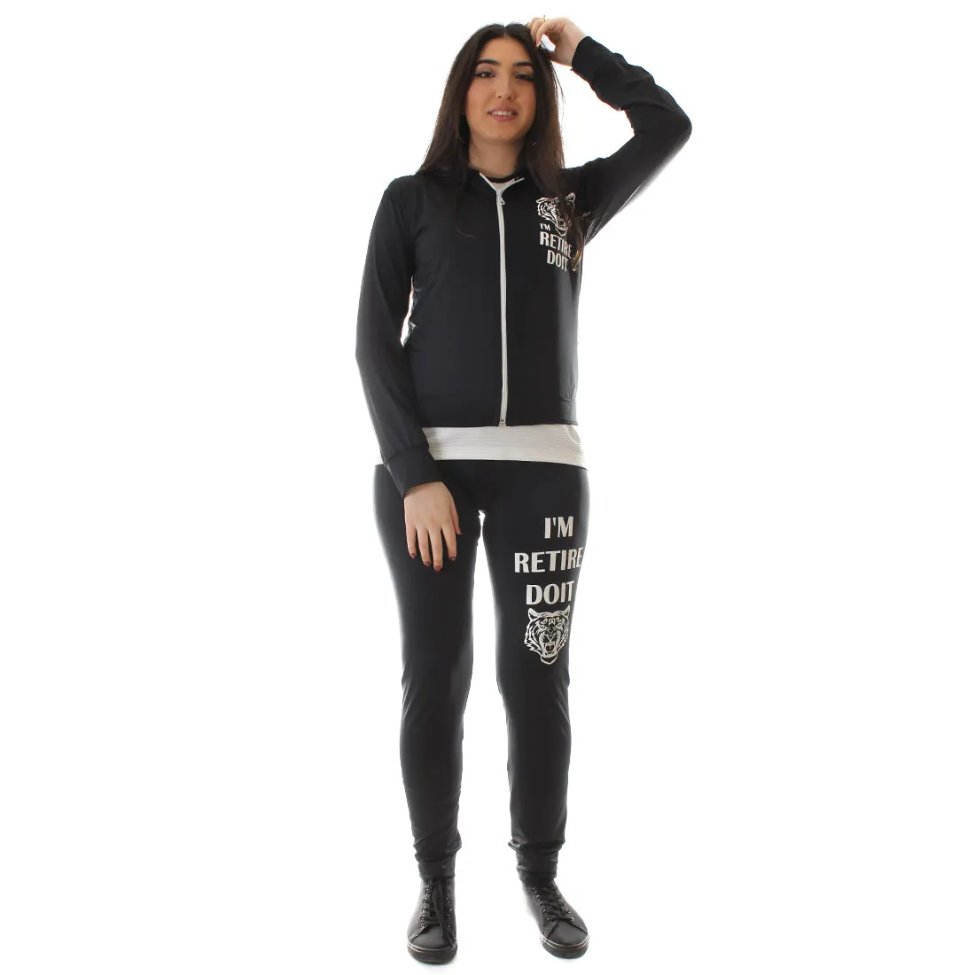 Women's Workout 3 Piece Set/ black -6226