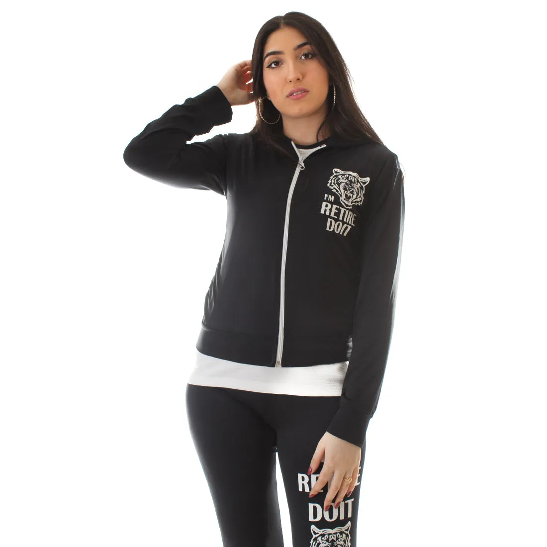 Women's Workout 3 Piece Set/ black -6226