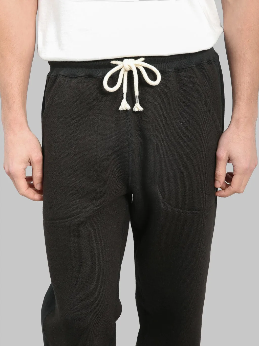 Wonder Looper 876gsm Double Heavyweight French Terry Sweatpants Sumi Black