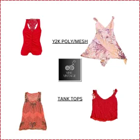 Y2K Tank Tops (Pink & Red) - 13 Pcs