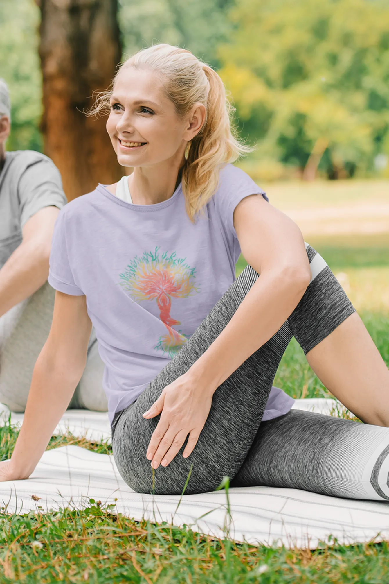 Yoga Tree Printed T-shirt for women