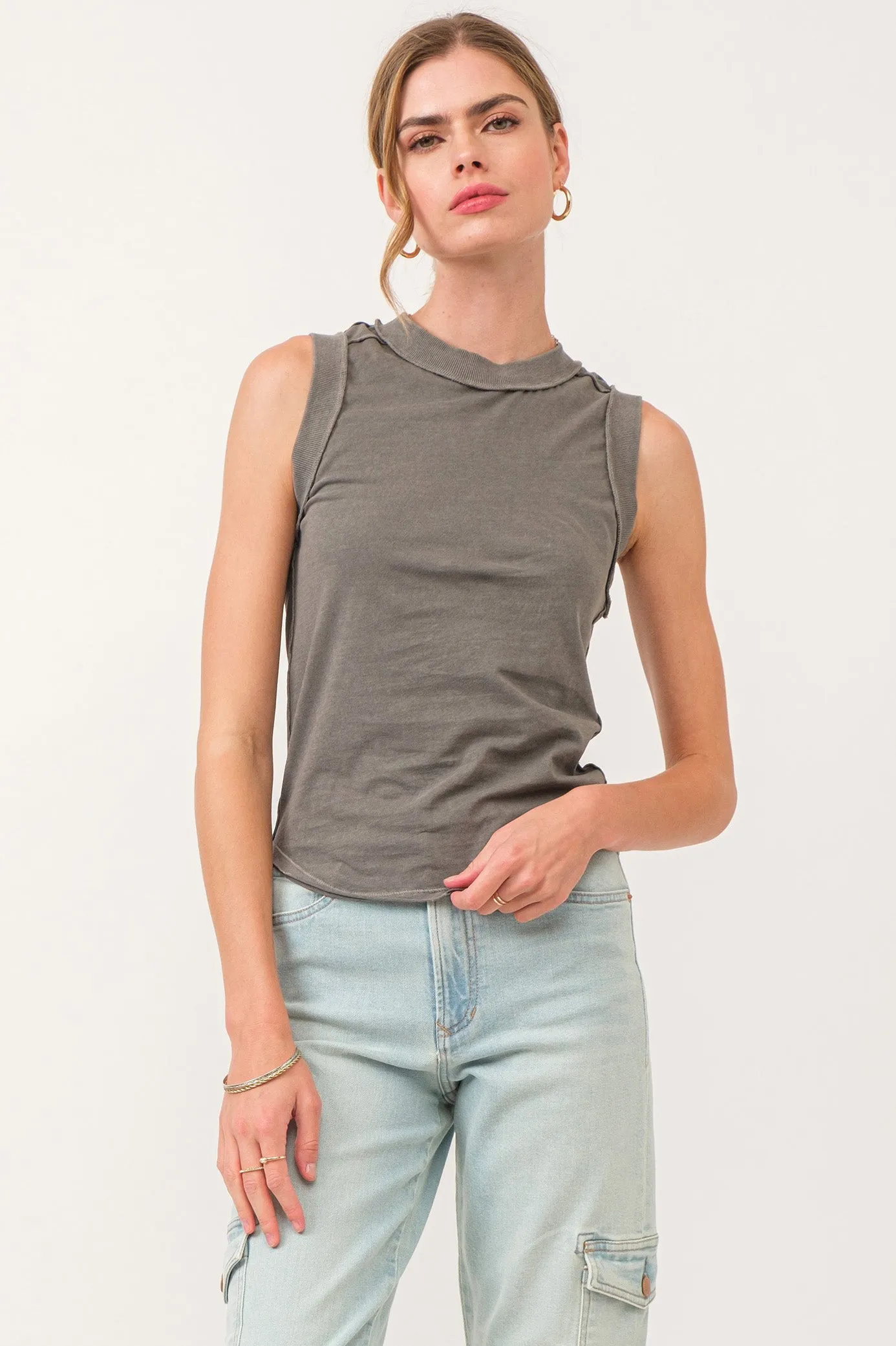 Zoe Raw Edge Tank - FINAL SALE