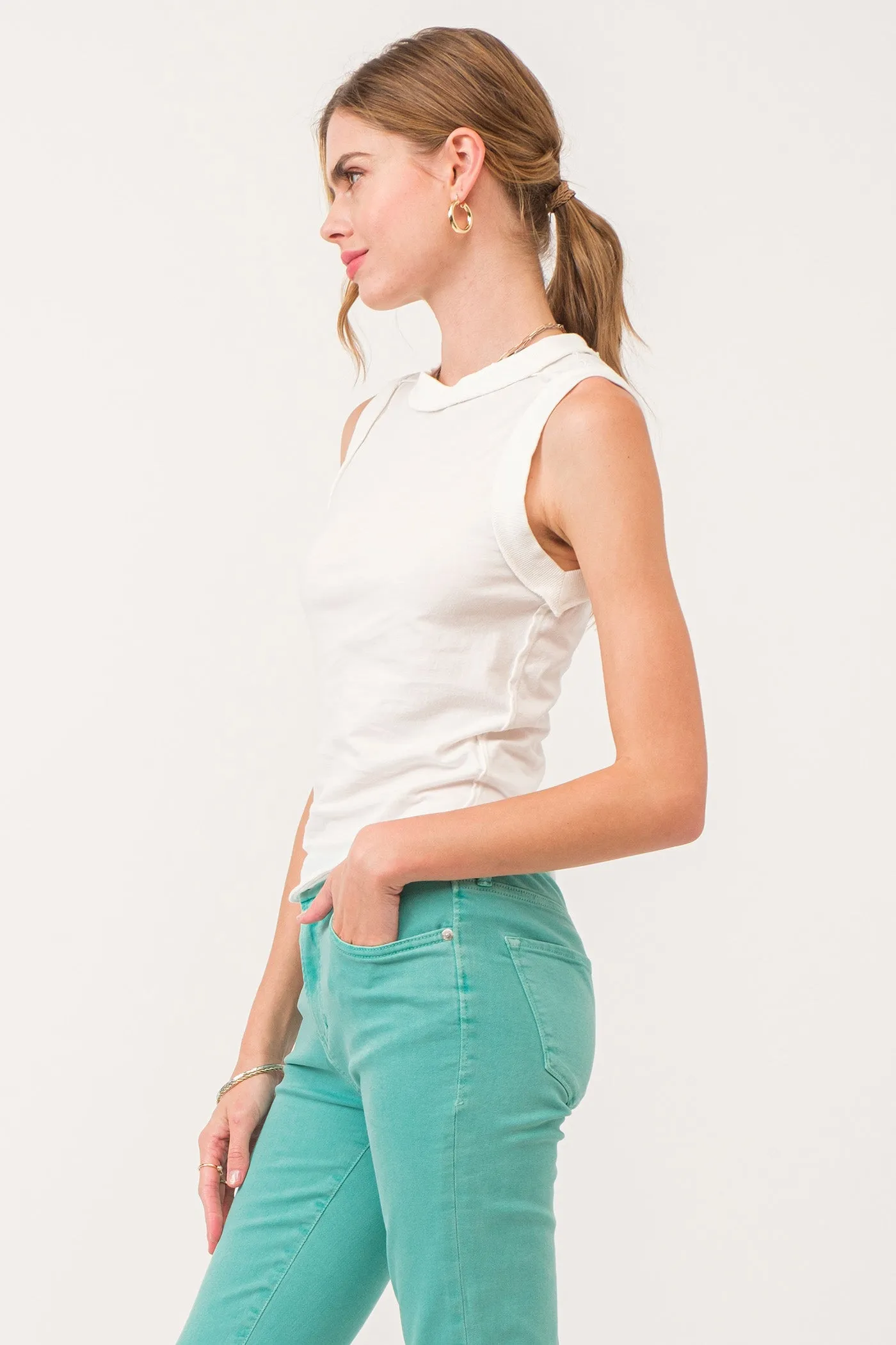 Zoe Raw Edge Tank - FINAL SALE